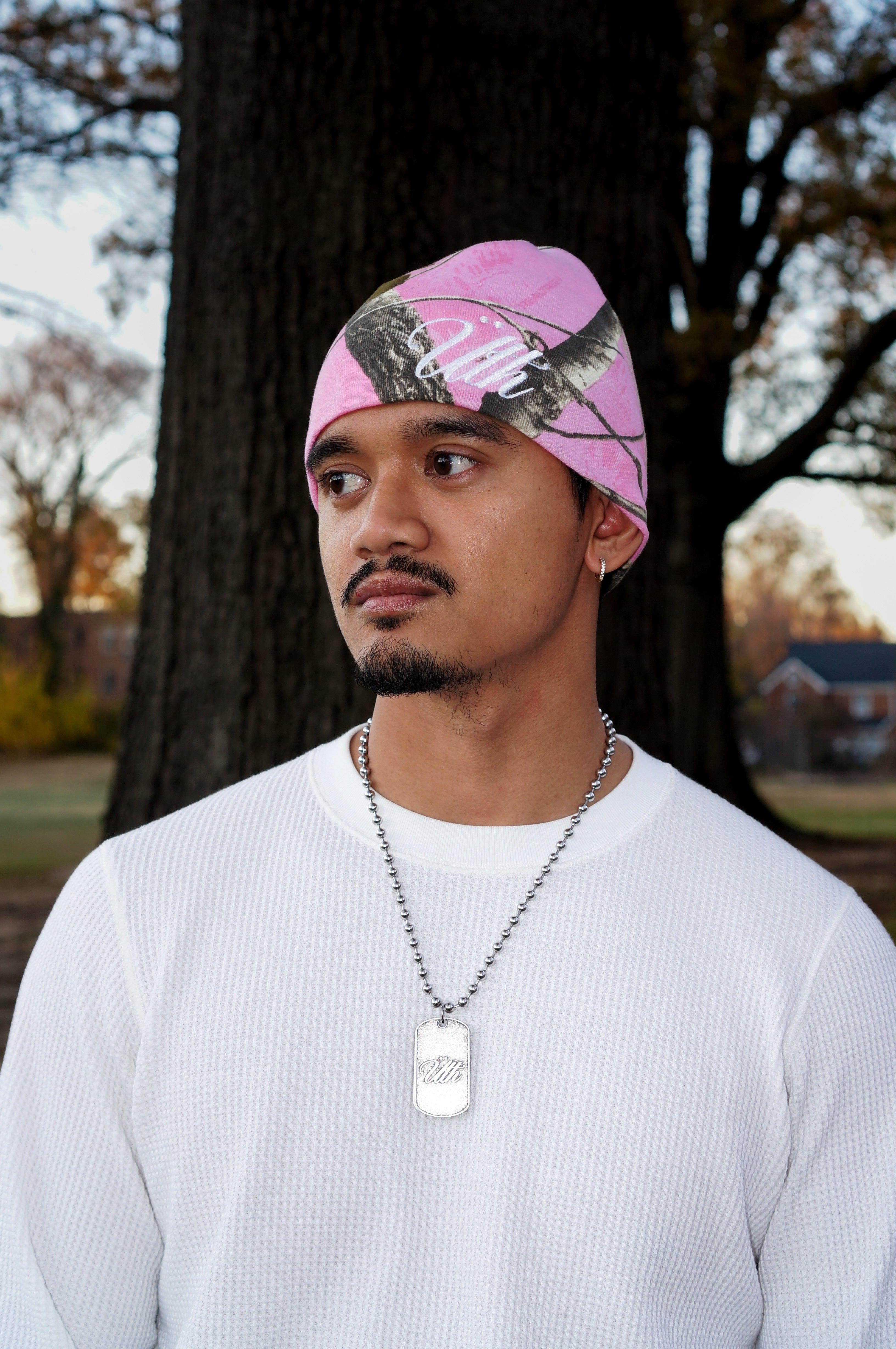 Pink Real Tree Beanie